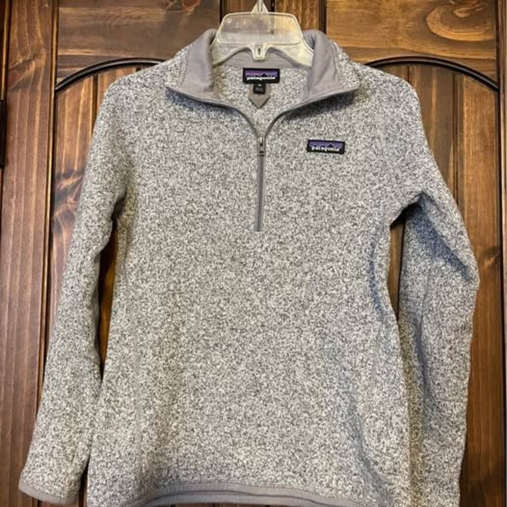 Women’s XS Patagonia Better Sweater 1/2 zip Pullover Grey Classic Preppy